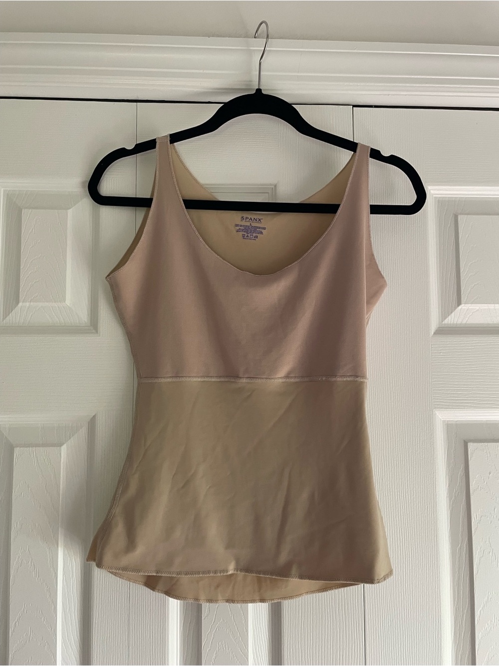 SPANX Two-Tone Nude Shaping Tank Top - Beige/Taupe